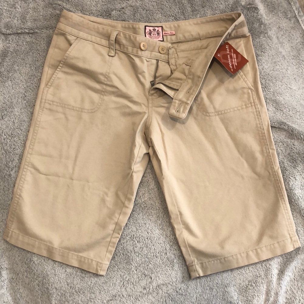 Juicy Couture Bermuda Cream shorts sz 6